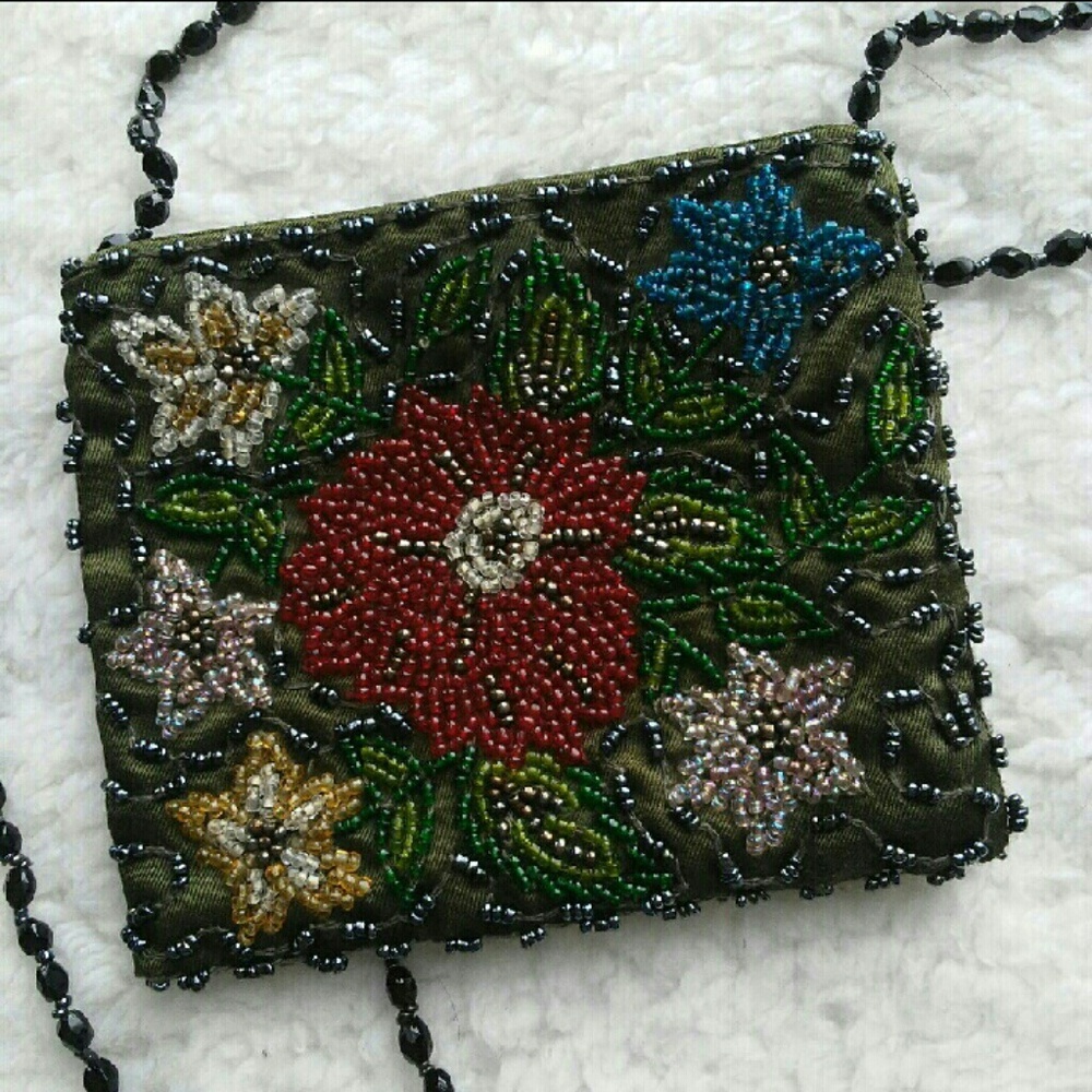 Moyna Beaded Mini Floral Multi-Colored Evening Bag